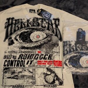 Hellstar White Graphic Long Sleeve Men's Tee